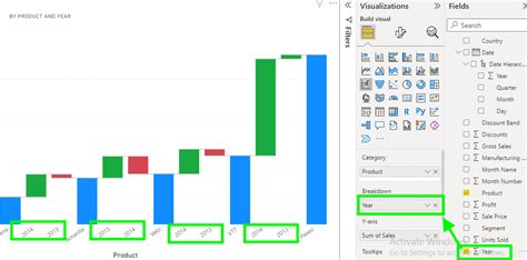 power bi simple waterfall